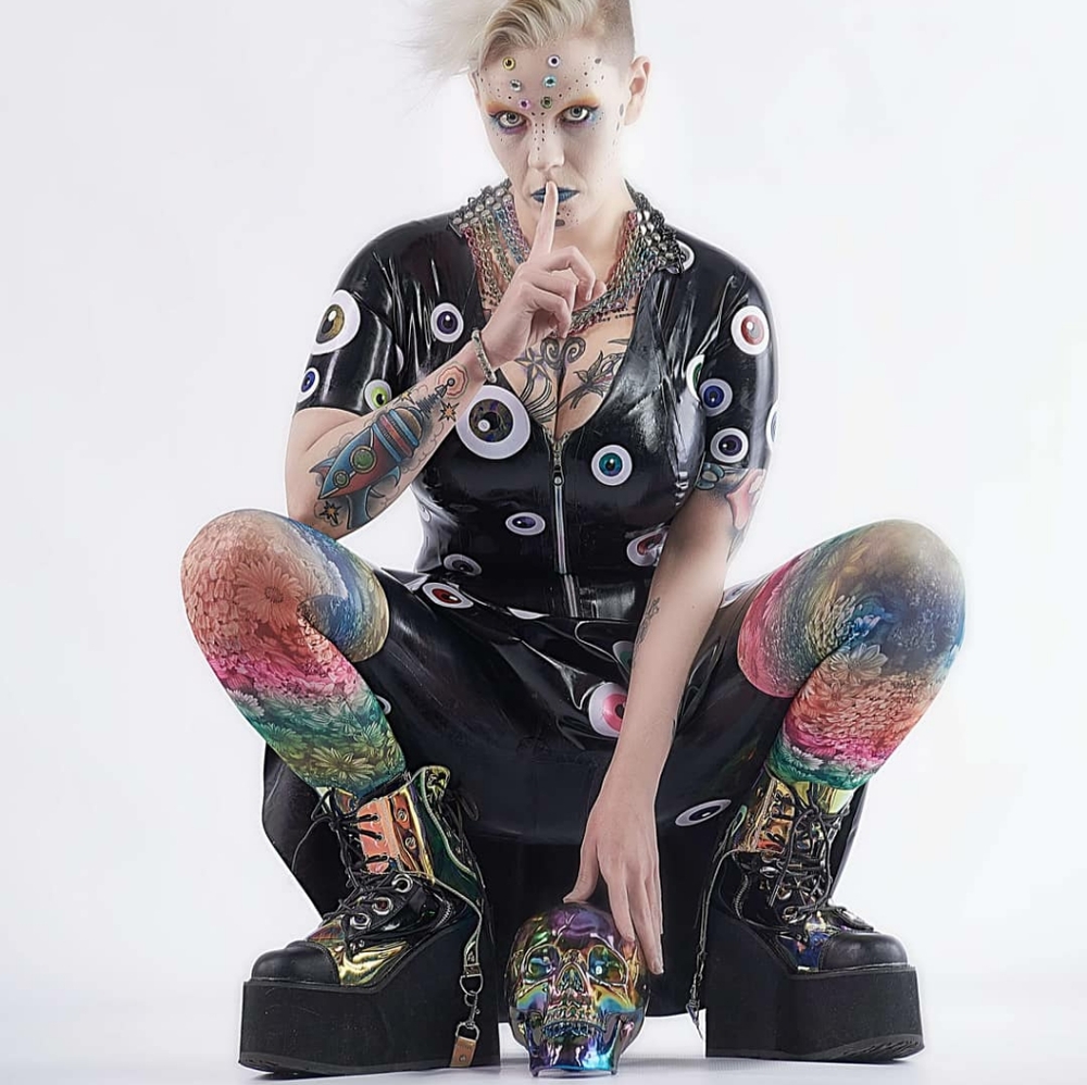 Creepy eyeball skirt
